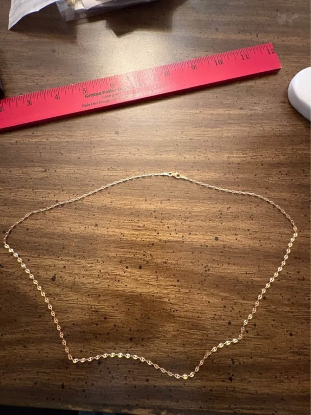 Rose Gold-Toned Sterling Silver 925 Mariner Link Chain Necklace, 24 inch, 1.4mm,